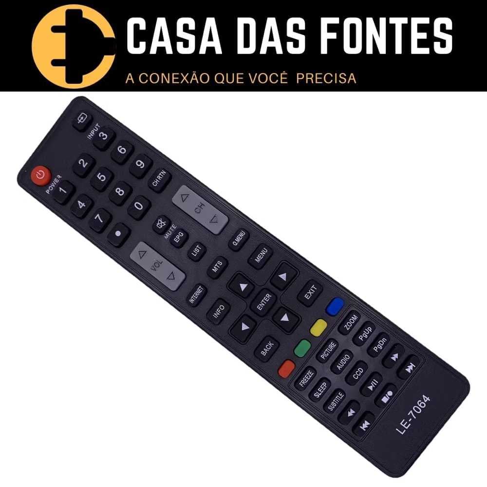 kit com 10 Controle Remoto Tv Semp Toshiba Lcd Led Smart 7064 8152