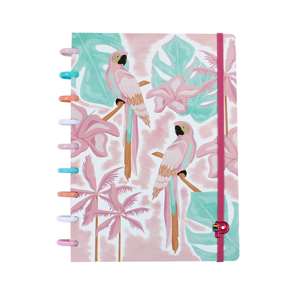 Caderno de Disco Medio Tropical Arara Pop Disc