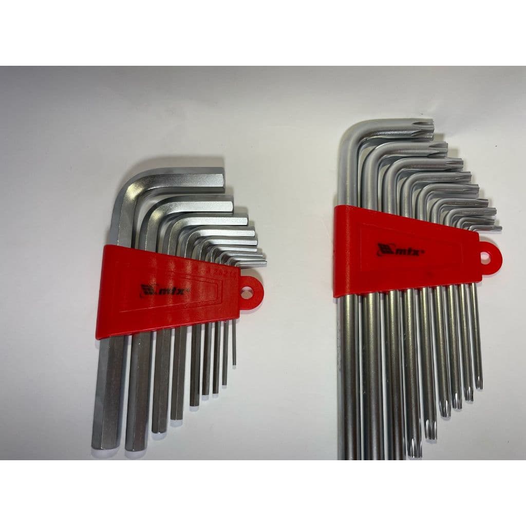Jogo Chave Allen + Jogo Chave Torx MTX (18 Peças CROMO VANADIUM)