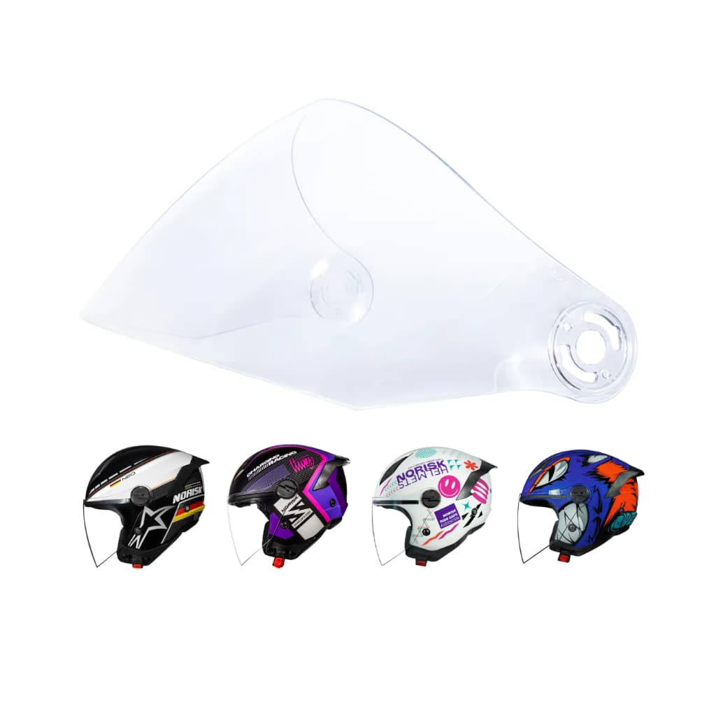 Viseira Capacete Norisk Neo Cristal Transparente Aberto Polivisor 1792C