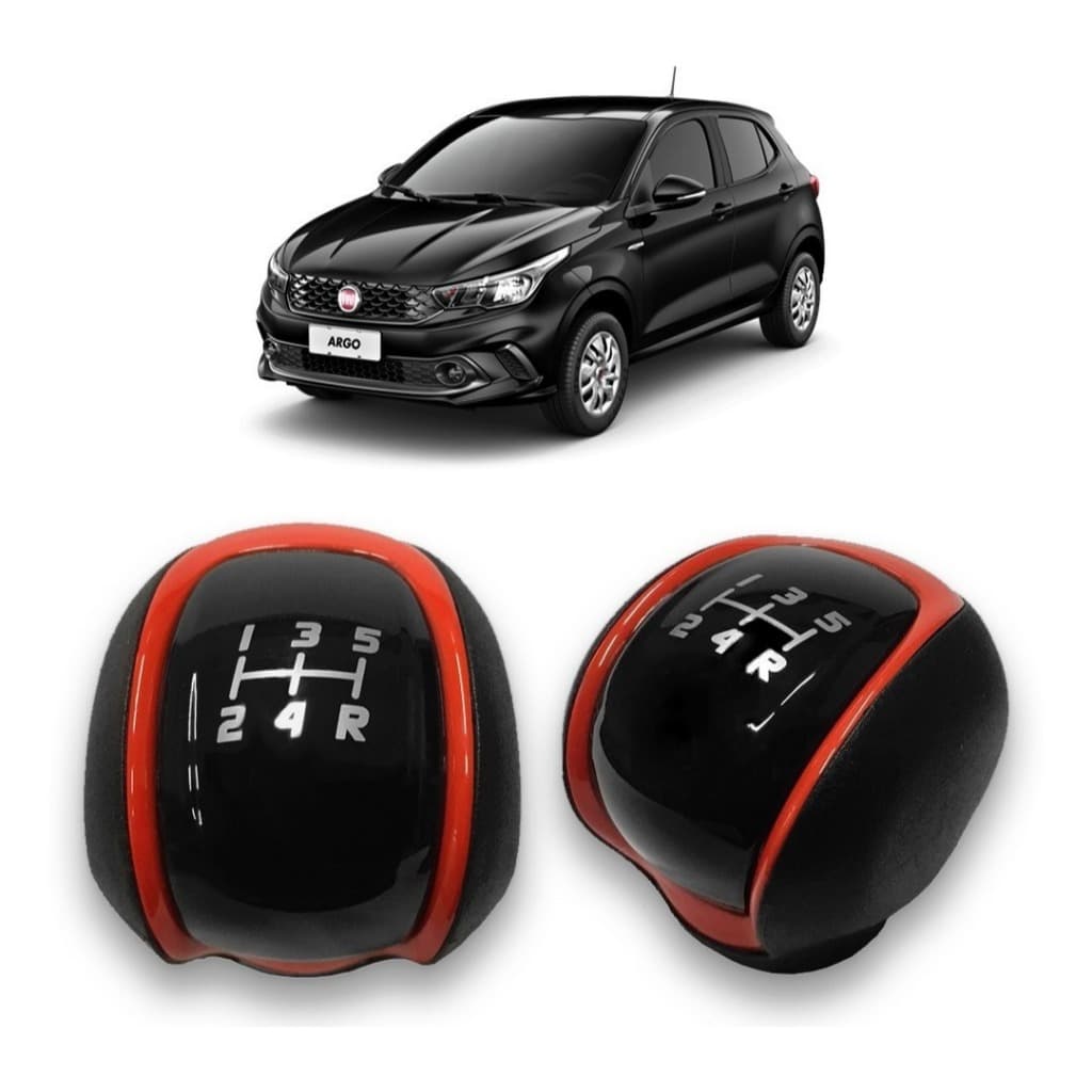 Manopla Bola de Câmbio Marcha Fiat Palio Siena Strada Uno Mobi IArgo Cronos Cores Variadas