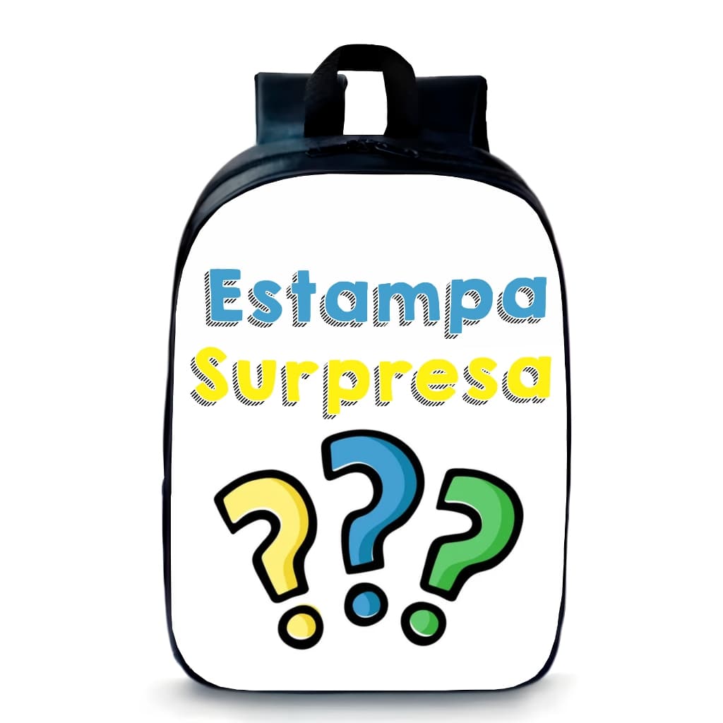 Mochila Pequena Pré-escolar estampa aleatória queima de estoque desenho surpresa kids