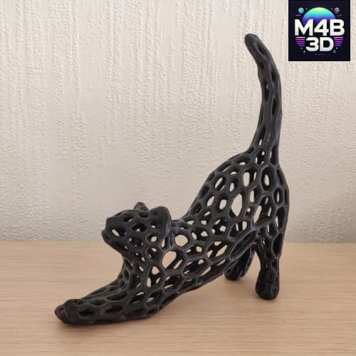 Decoração Gatinho Moderno - Escultura para sala 3d