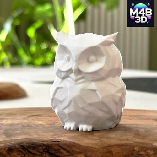 Coruja Geométrica Decoração Estátua Pet 3D