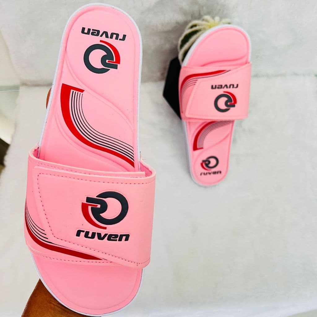 Chinelo Slide Velcro Ruven Original Papete Feminino Conforte Super Leve E Confortável Rosa Bebê
