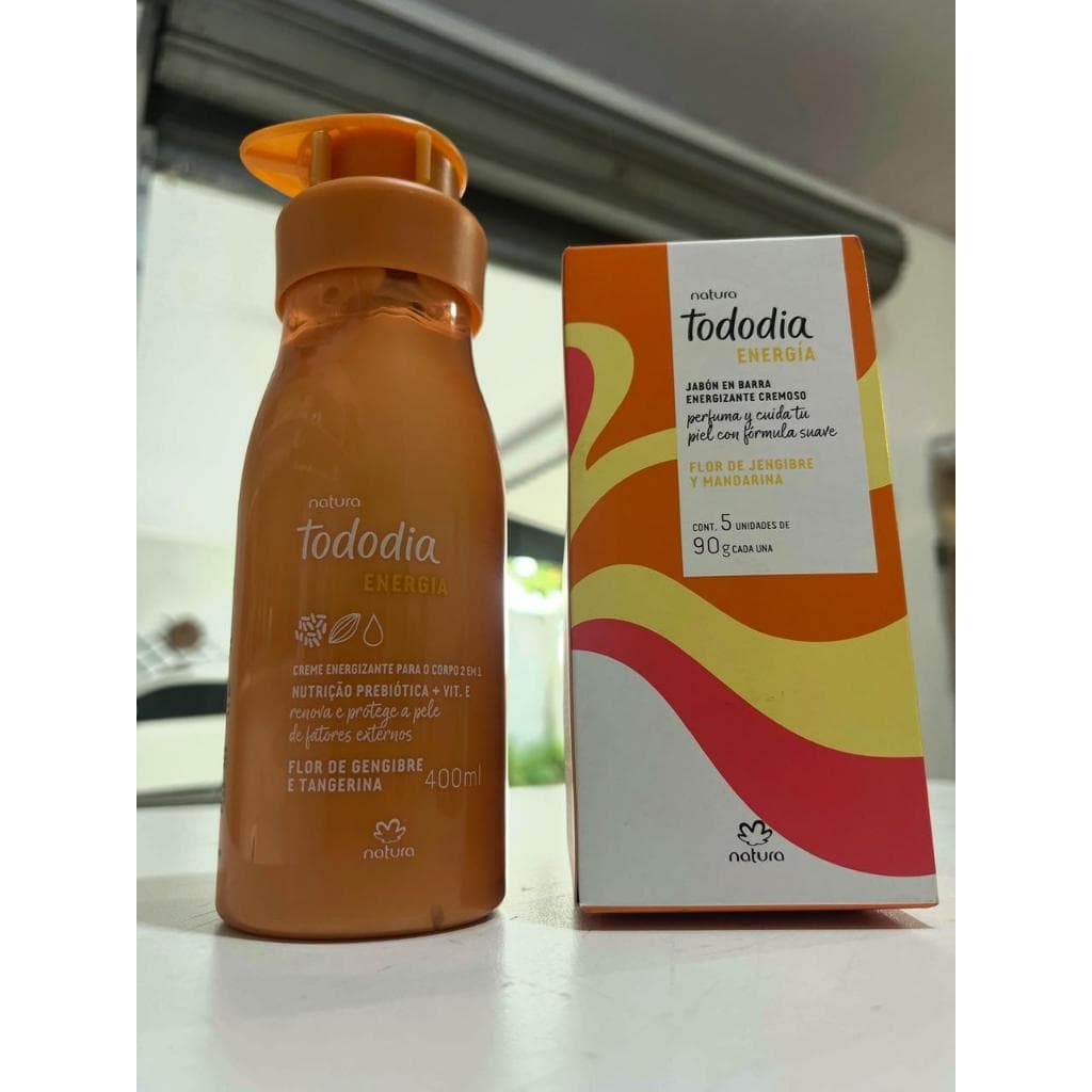 kit Todo Dia Flor de Gengibre e Tangerina (Sabonete + Creme Hidratante)