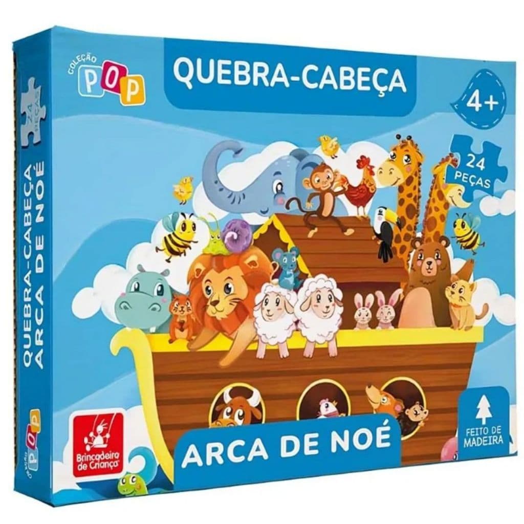 Quebra-Cabeça Arca de Noé 24 Peças - Brincadeira de Criança