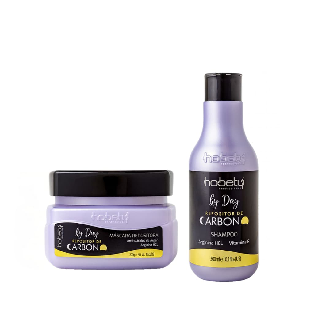 Repositor de Carbono Shampoo 300ml + Máscara 300g Hobety