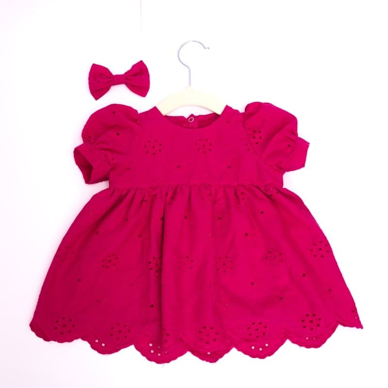 Vestido de lese infantil + laço