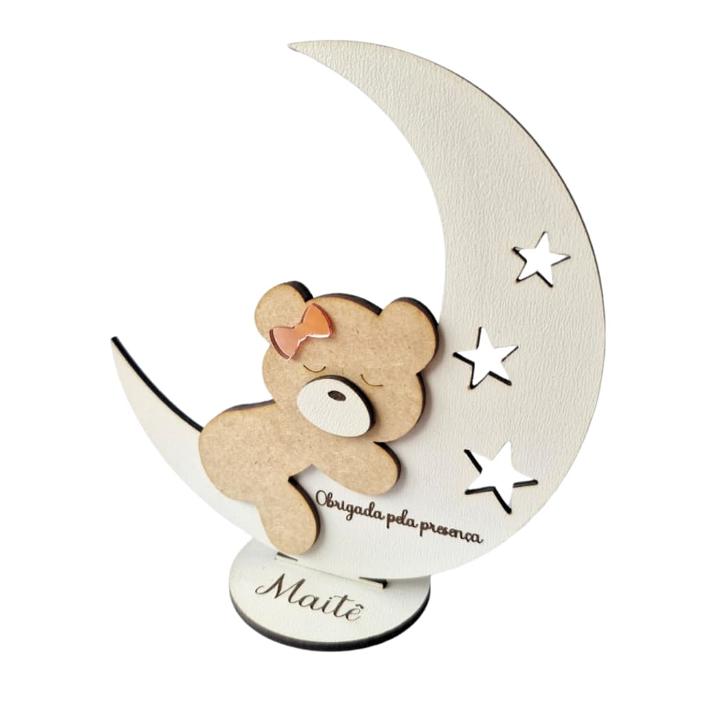 10 Centro De Mesa Chá De Bebê Chá Revelação Aniversário Chá De Fraldas Personalizado Menina MDF 15 Cm
