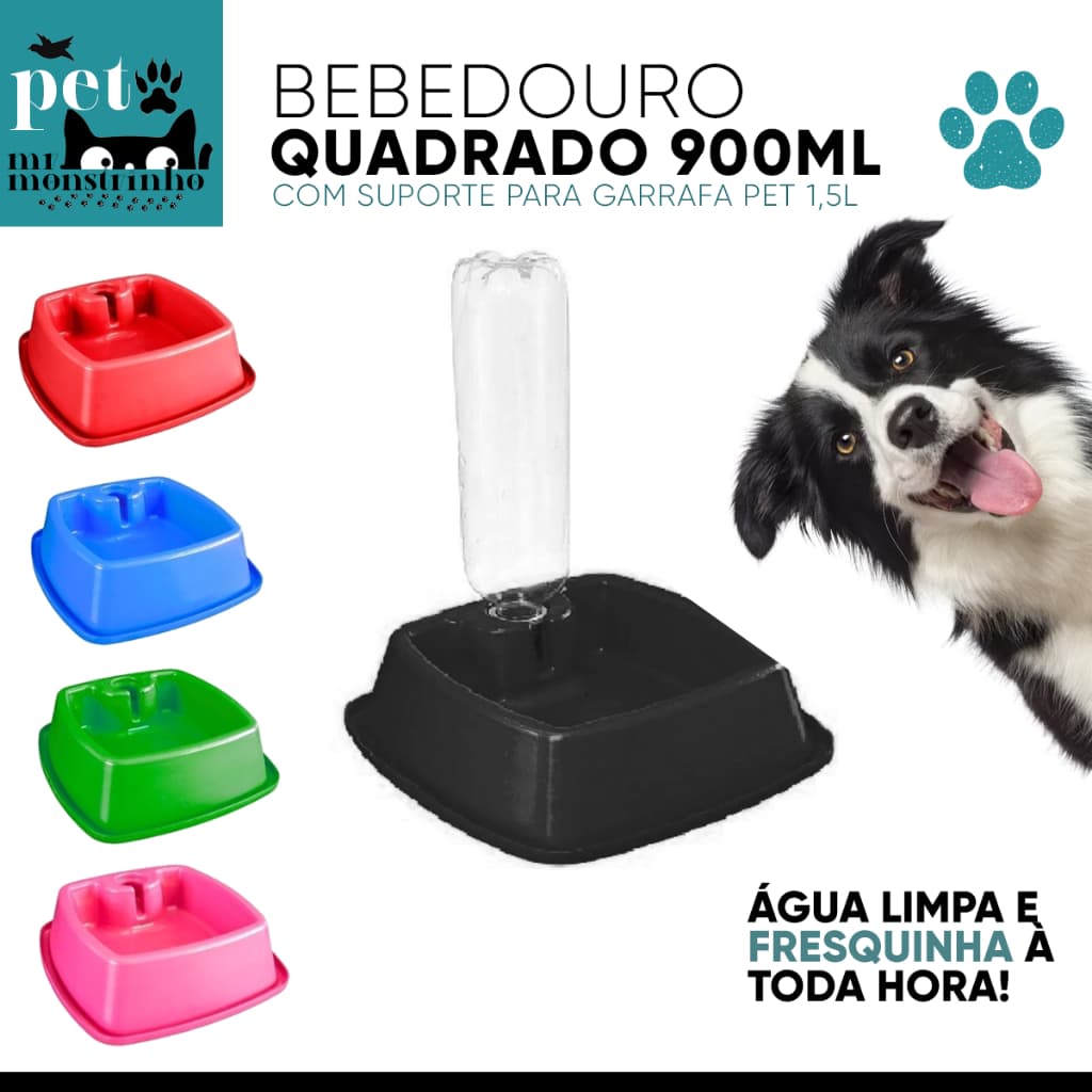 Bebedouro Automático Anti-Formiga para Cães e Gatos com Encaixe para Garrafa Pet 900ml