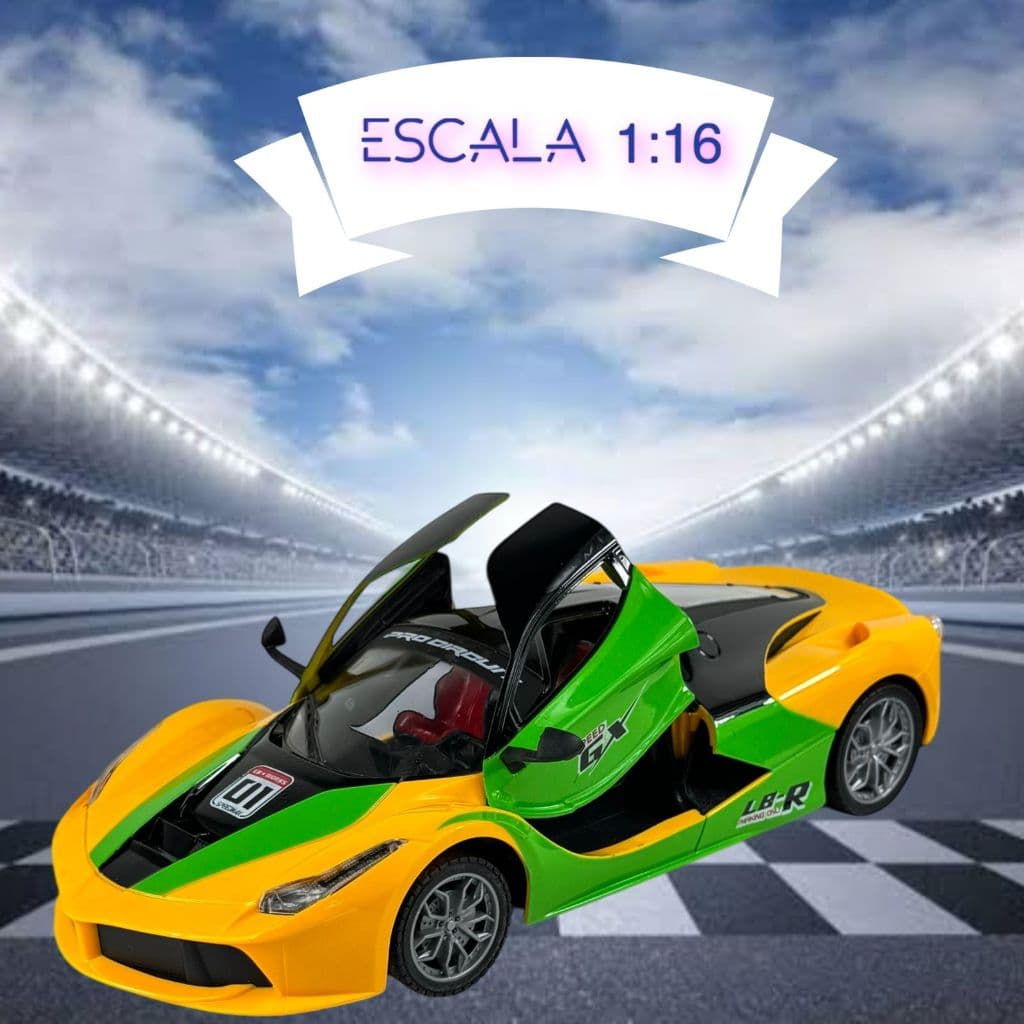 Carrinho De Controle Remoto Recarregável Ferrari Bugatti Hummer As Portas Abrem Escala 1:16
