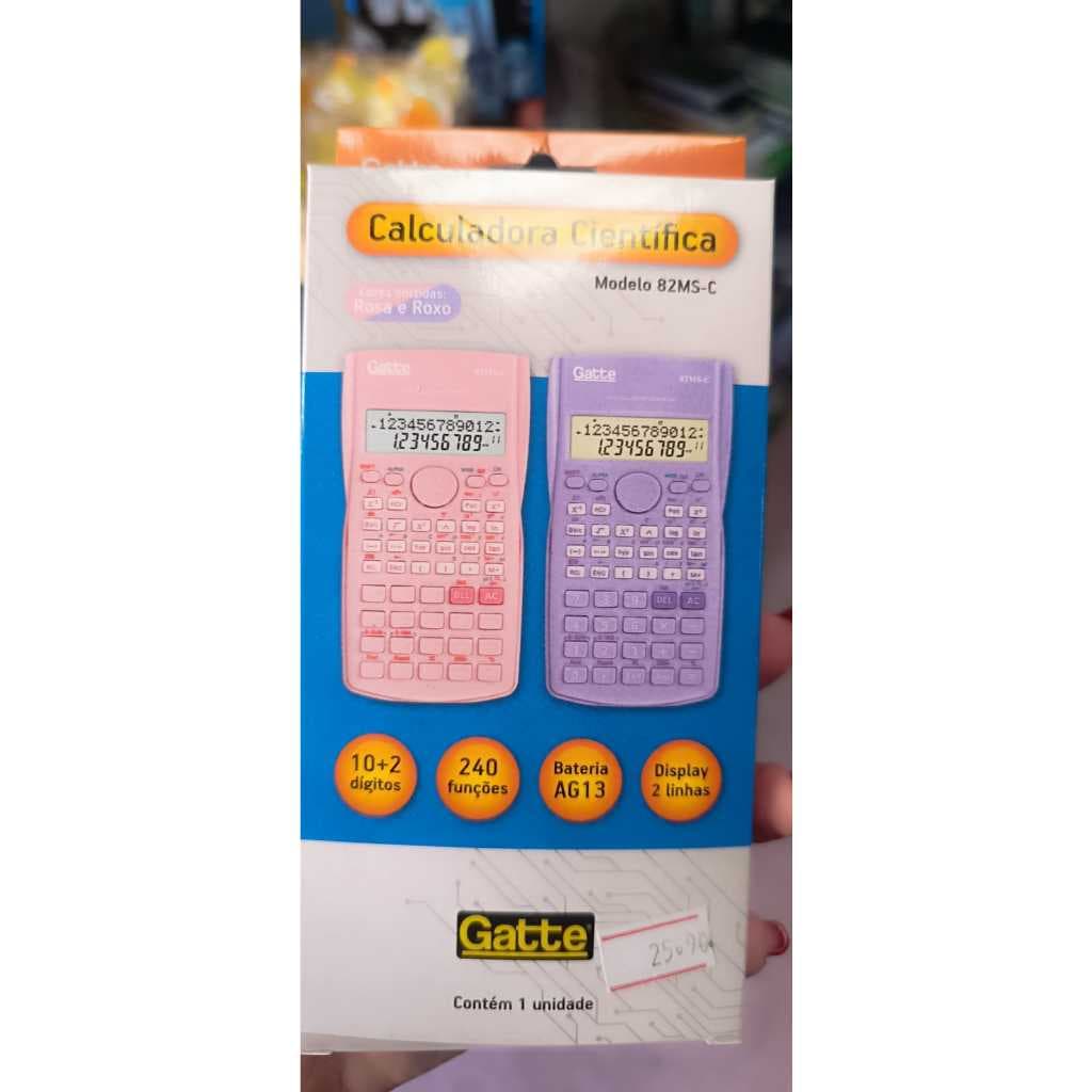 Calculadora cientifica rosa bebe ou lilás bebe