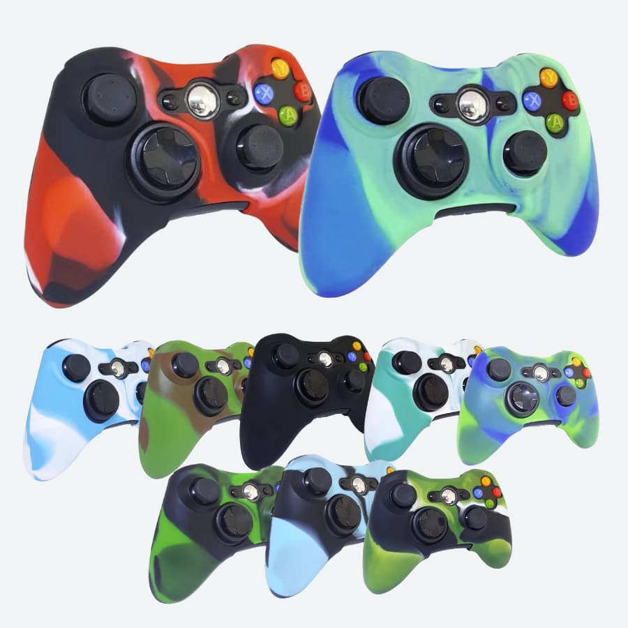 Capa Case Silicone Camuflado para Xbox 360 Qualidade Premium