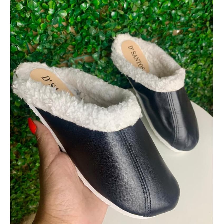 Chinelo de Pelo em COURO LEGITÍMO Pantufa Forrado e Lã Feminino e Masculino 34 ao 44