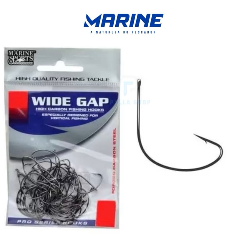 Anzol Wide Gap - Marine Sports - Cartela - Todos os Tamanhos - Robalo Tucunaré Tambaqui Corvina
