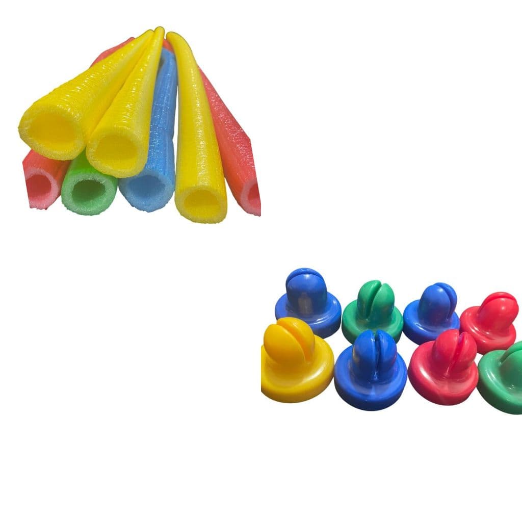8 Isotubos + 8 Ponteiras Cama Elástica Coloridos / Pula Pula