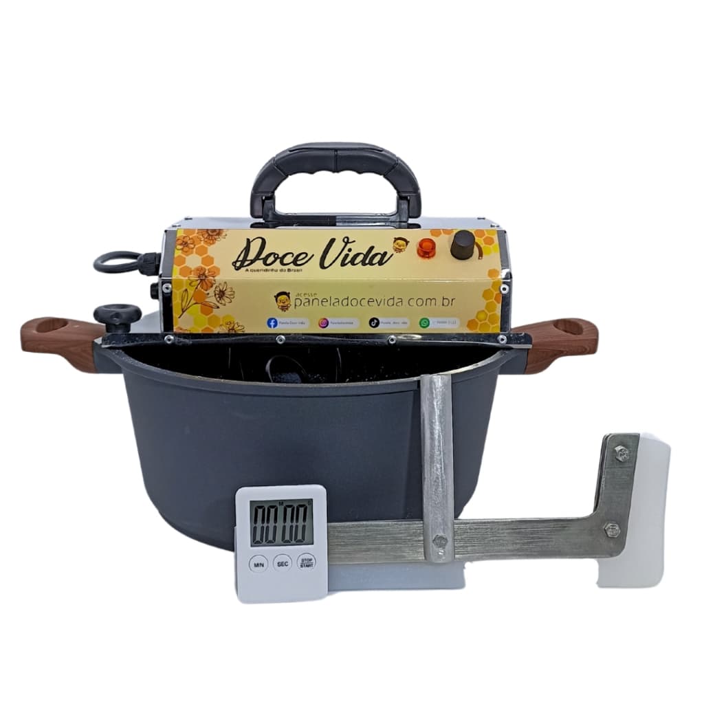 Panela Mexedora Misturadora Indução Inox Doces 6 litros 28cm