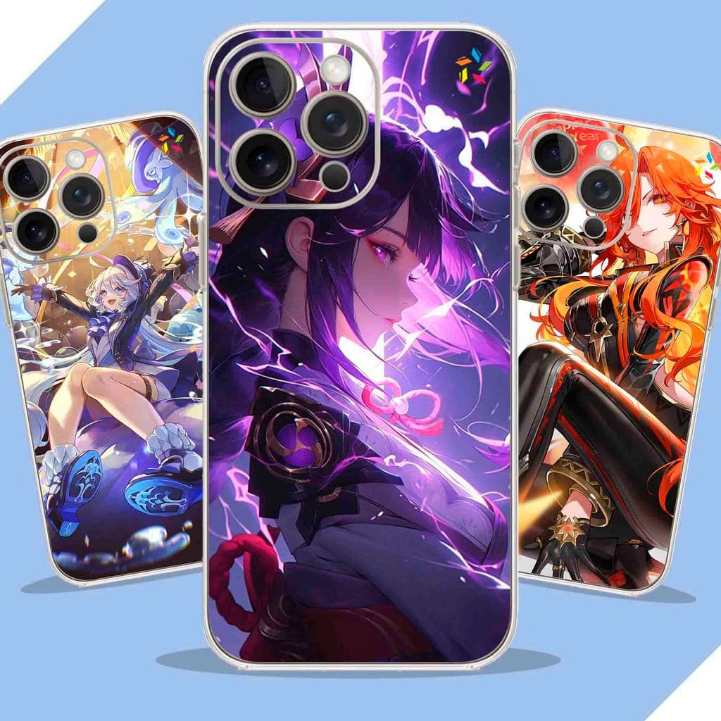 Capa Capinha Personalizada Anti-Impacto - Coleção Genshin Impact - Para Todos Modelos de Celular