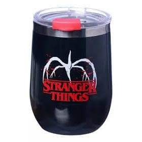 Copo De Viagem Snap ou Space com Tampa Stranger Things Em Inox 300ml Zona Criativa