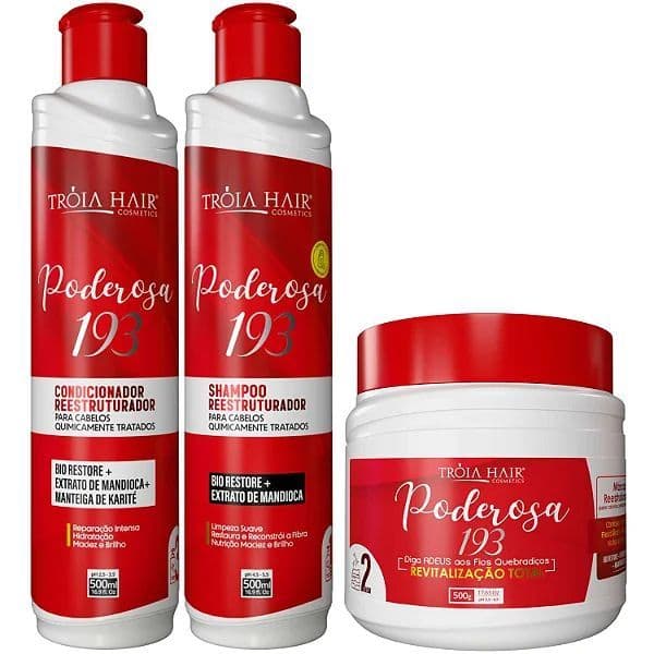Kit Manutenção Linha Poderosa 1.9.3 Troia Hair Com 3 Passos 500ml