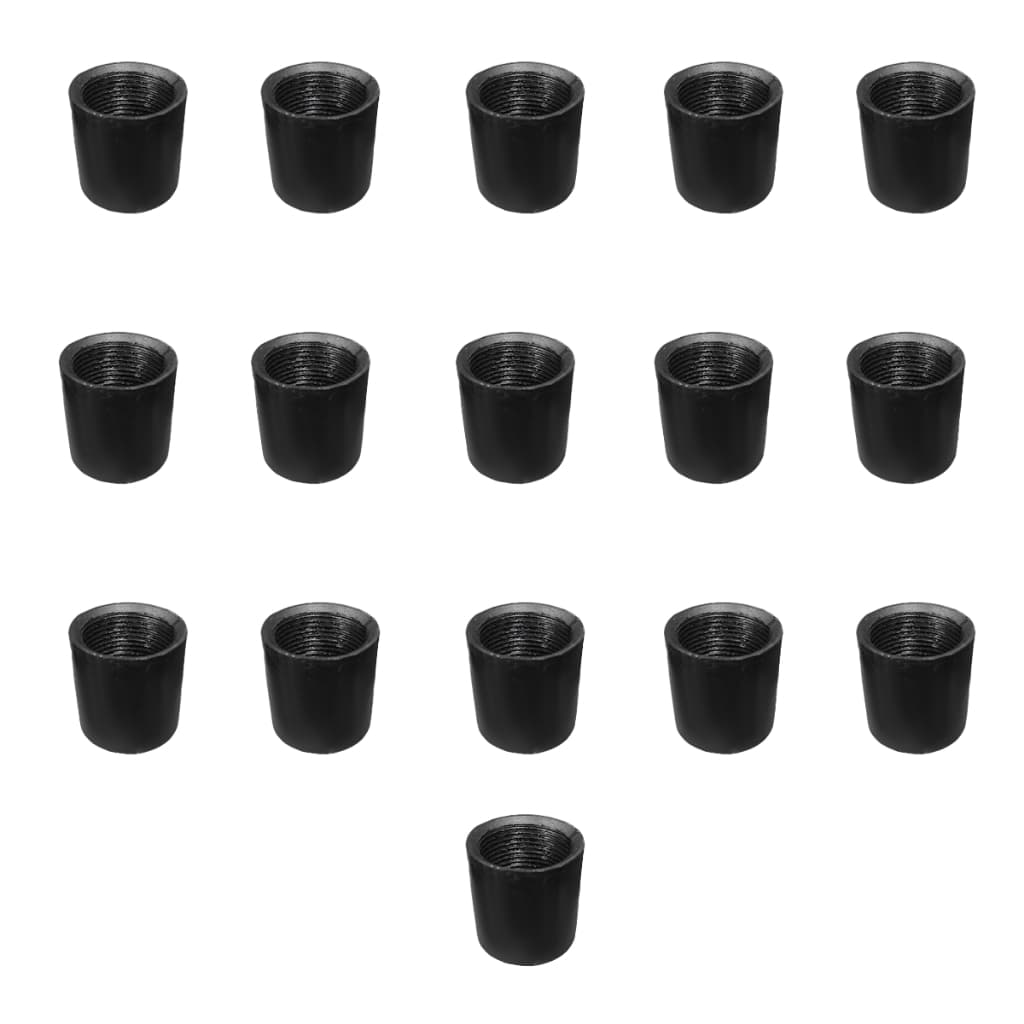 Kit 16 Luvas Rosca 3/4 Aço Carbono Fêmea Bsp Pega Solda Bartex