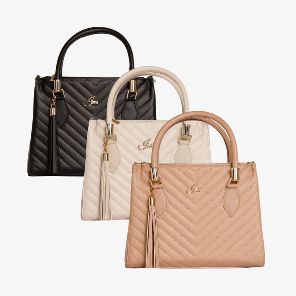 Kit 3 Bolsas Feminina Lorena Média Transversal e de Mão