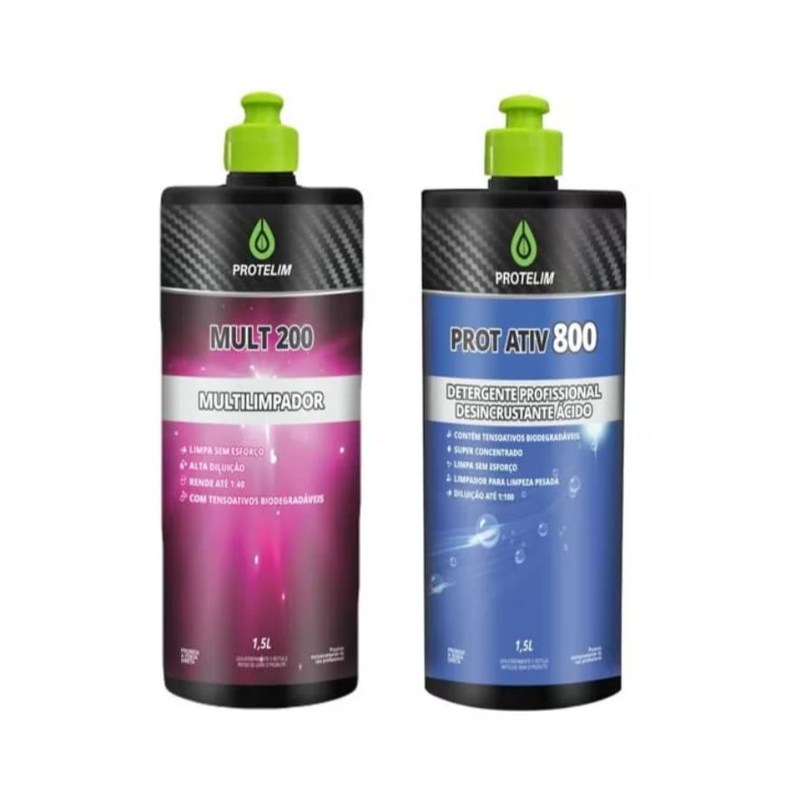 Kit Prot Ativ 800 e Mult 200 1,5l Protelim Limpeza Chassi Pesada