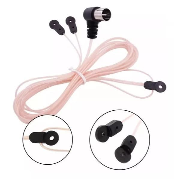 Antena Rádio FM 75 Ohms Receptor Stereo Conector Coaxial Macho Ideal Receiver Mini Systems e Amplicadores