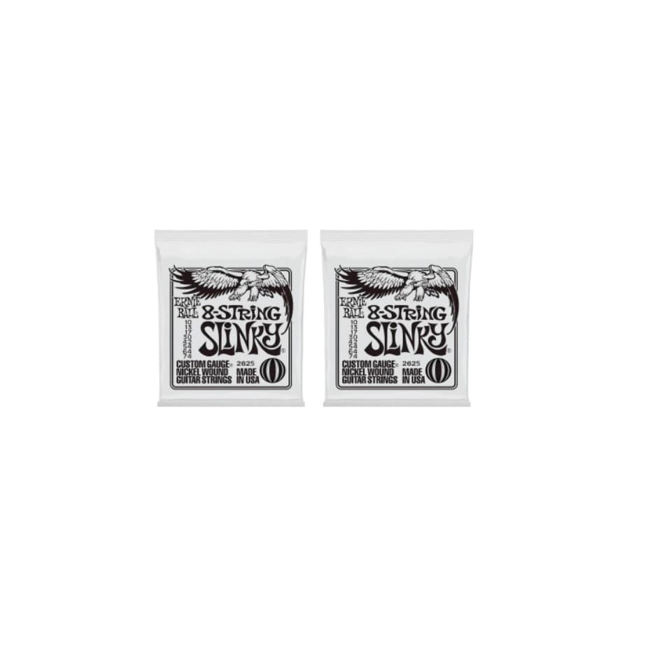 Kit 2x Enc. Guit. Ernie Ball 010/074 Slinky 8 Cordas 2625