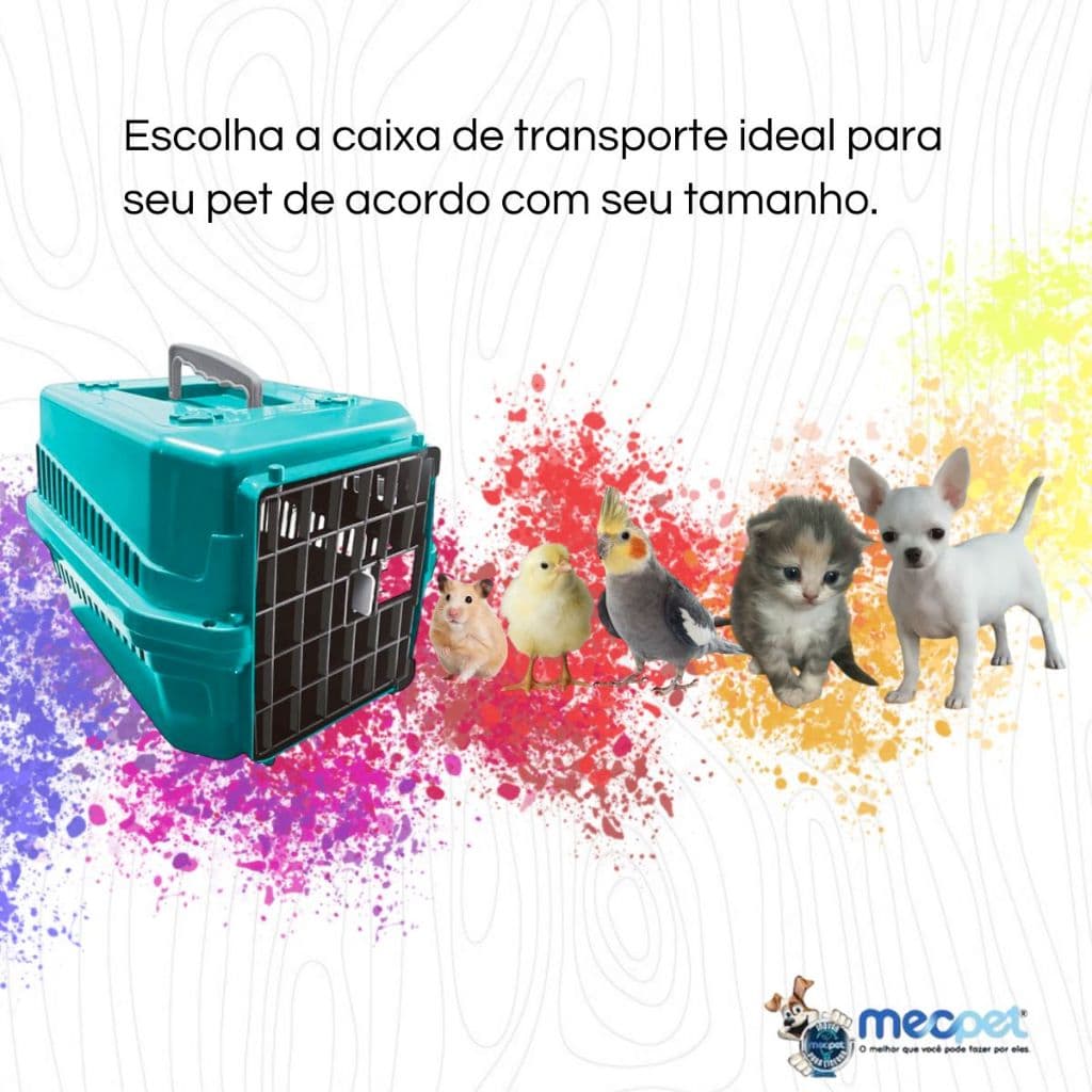 Caixa De Transporte Pra Cachorro E Gato Porte Pequeno N1 Original Mec Pet