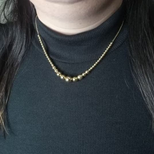 Colar Dourado Feminino Folheado a Ouro – Chique e Elegante | Não Escurece | Alta Qualidade