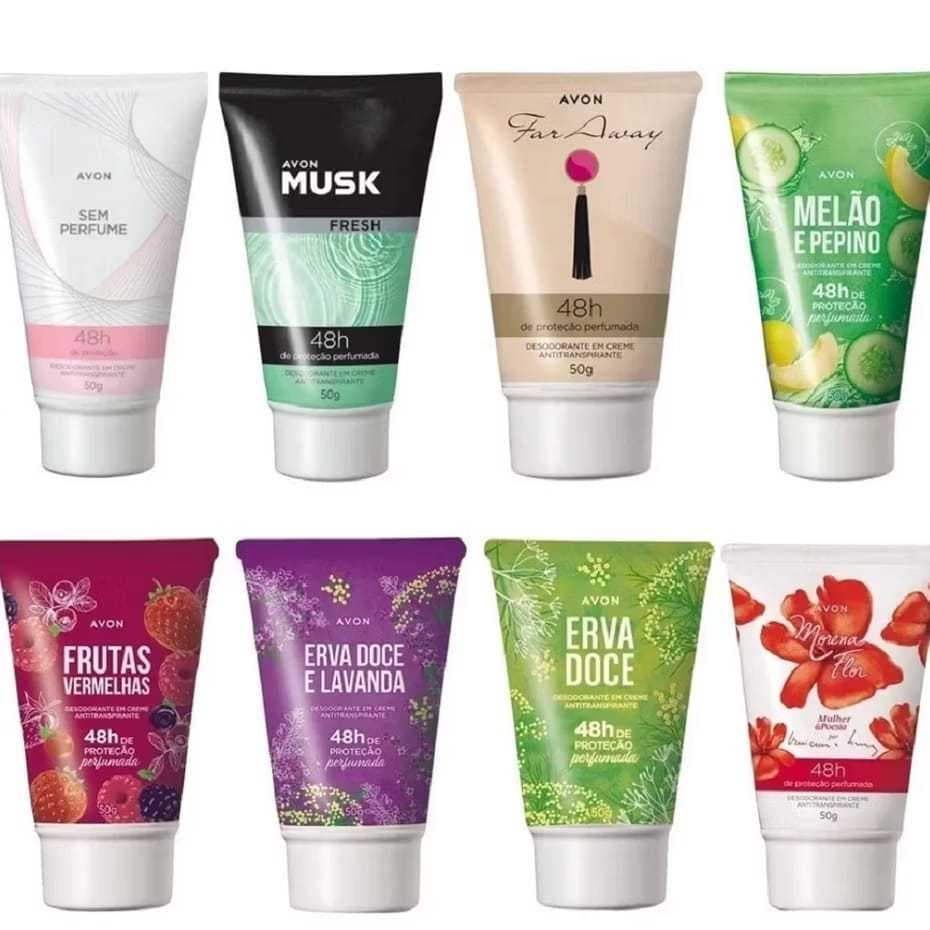 KIT COM 05 DESODORANTE EM CREME SORTIDOS - AVON