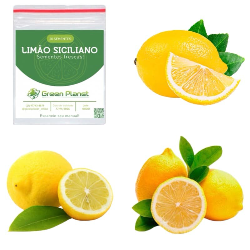 20 Sementes de Limão Siciliano - Faça sua Horta!