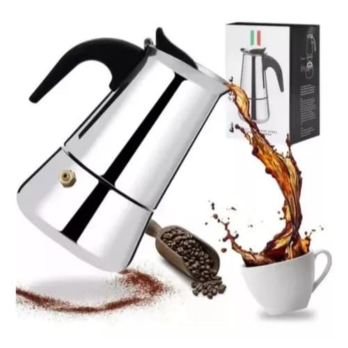 Cafeteira Italiana Inox  Premium  para 6 Xícaras