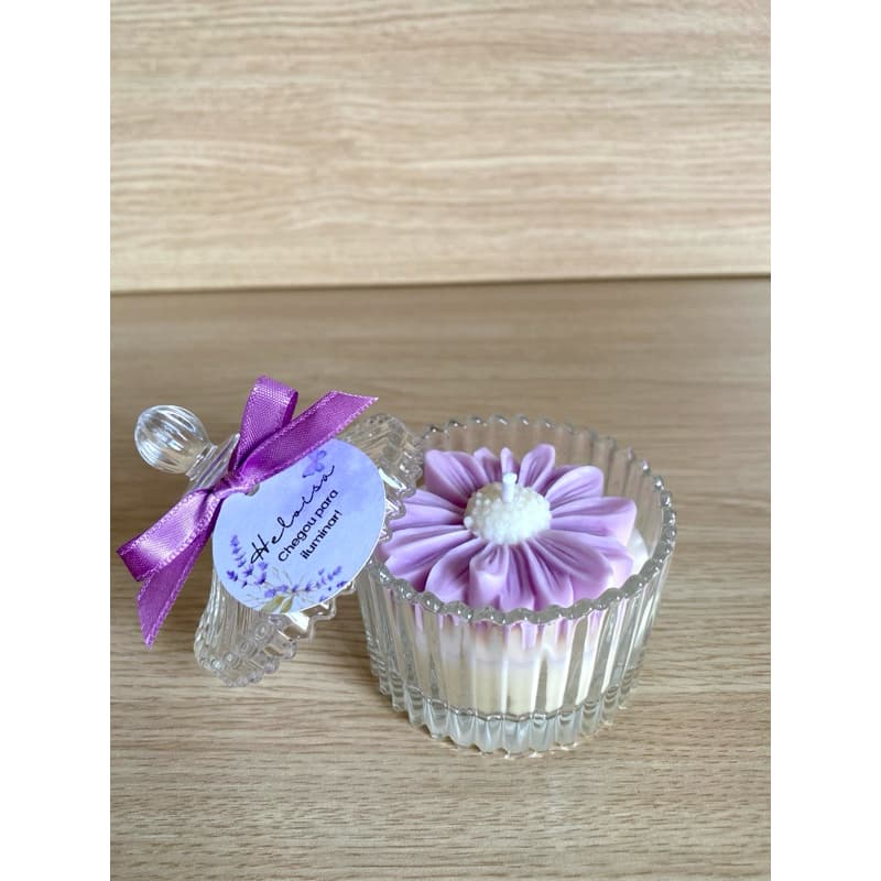Vela Margarida Mini Bomboniere de vidro / Vela Margarida lembrancinha maternidade