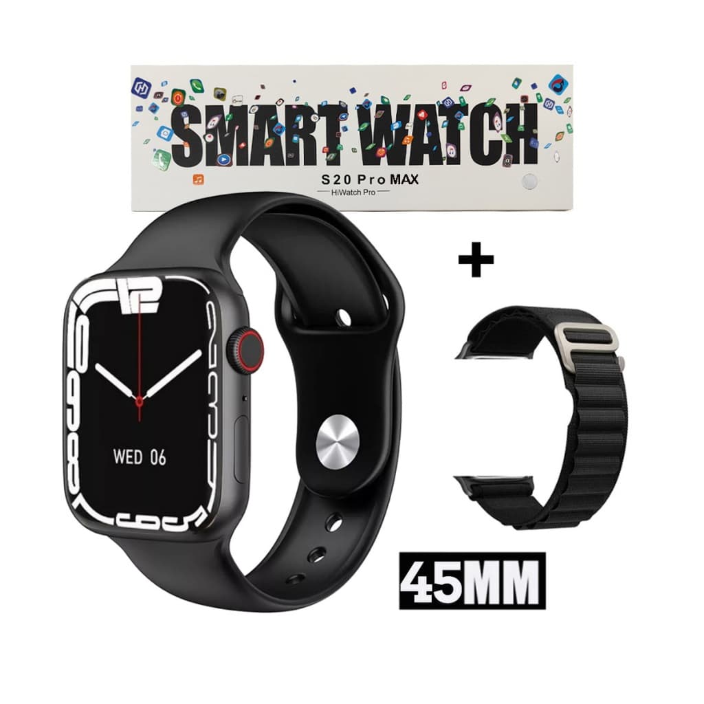2025 S20 PRO MAX Smartwatch 1 : 1 Tela Original Série 9 2.2 Polegadas Bluetooth À Prova D'água 49mm
