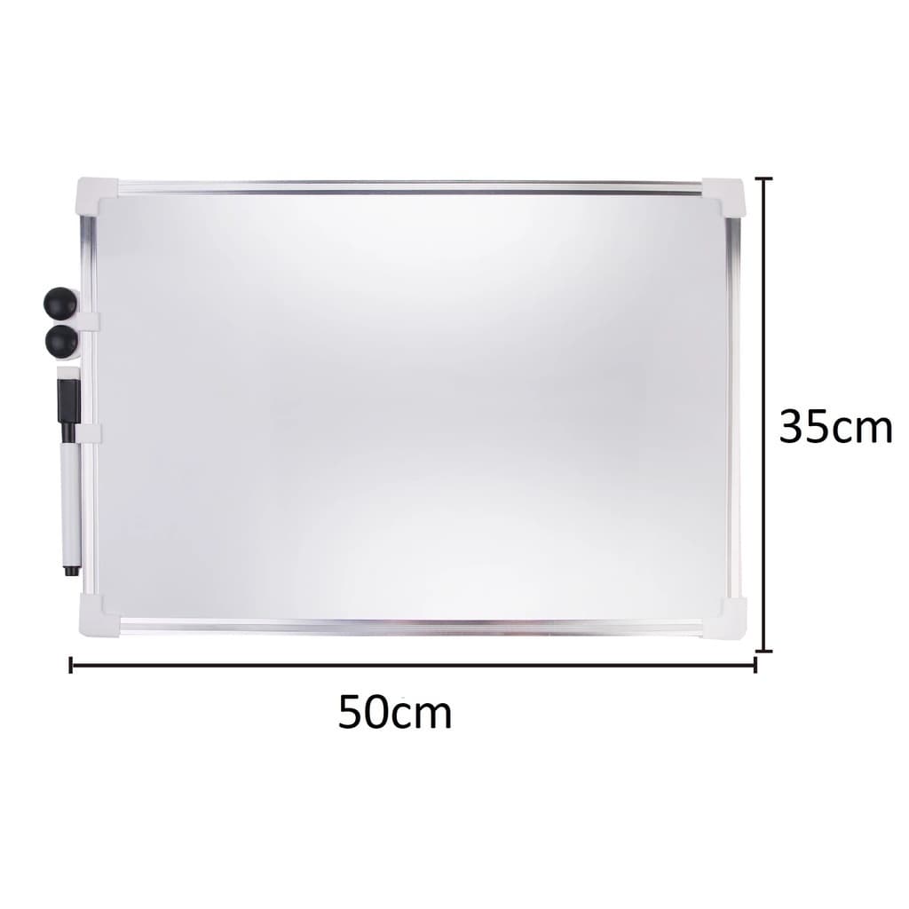Lousa Quadro Branco Magnético Moldura Alumínio Com Caneta Apagador E Imã Para Recados 30X40cm -Novidade