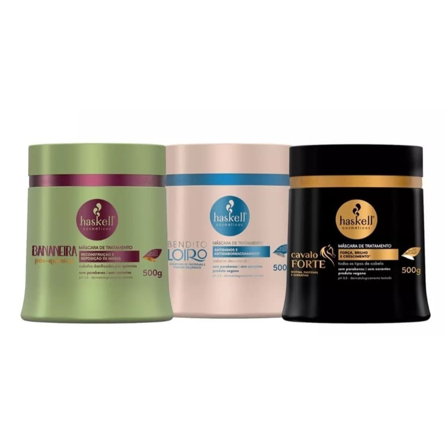 Cronograma Para Loiras Haskell - Máscaras Bananeira + Bendito Loiro + Cavalo Forte 500g