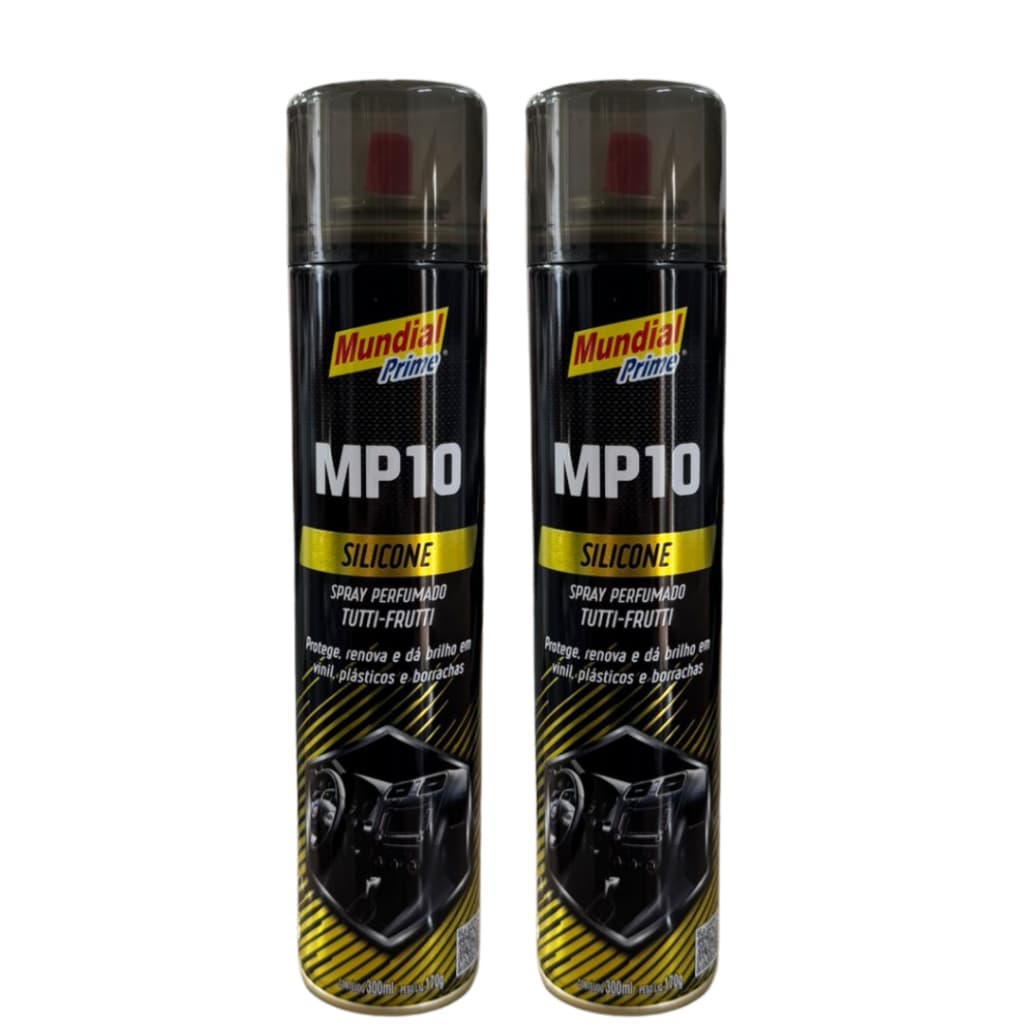 Kit 2 Silicone Spray Limpeza Automotiva Tutti Fruti Brilho Lustro Protege Brilho Protege