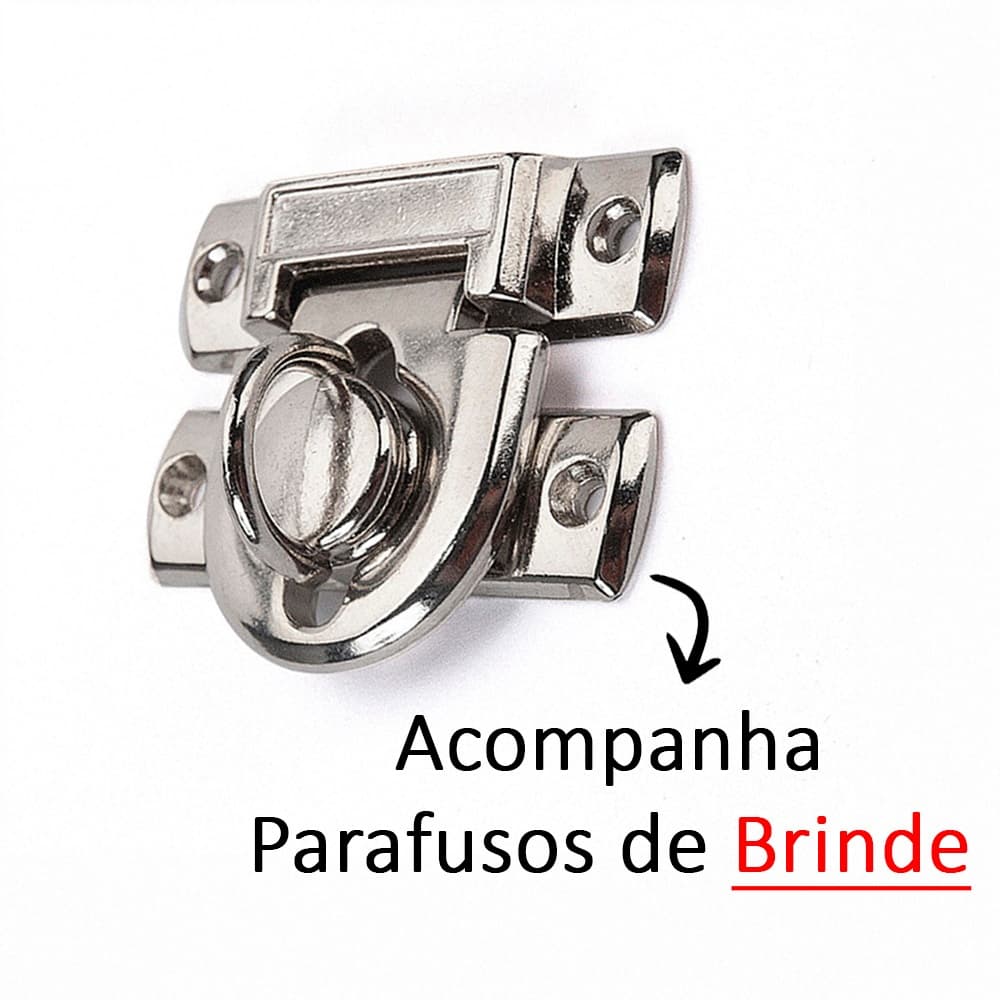 MELHOR FECHO! Compatível Com Cadeado Para Caixas Baus Maletas + Parafusos