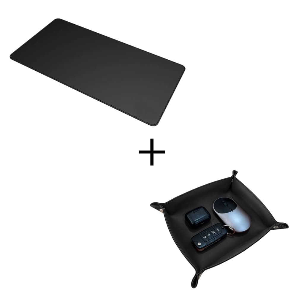 Mouse Pad Grande Ecológico Básico mais Porta Treco Preto