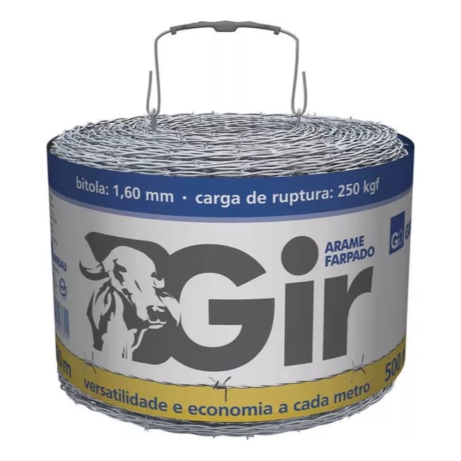 Arame Farpado para cerca terreno sitio fazenda Gir 1,6mm 500mts Gerdau