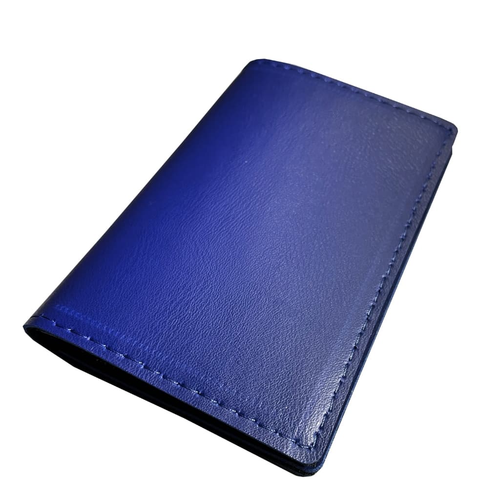 Carteira Masculina em Couro Slim Azul