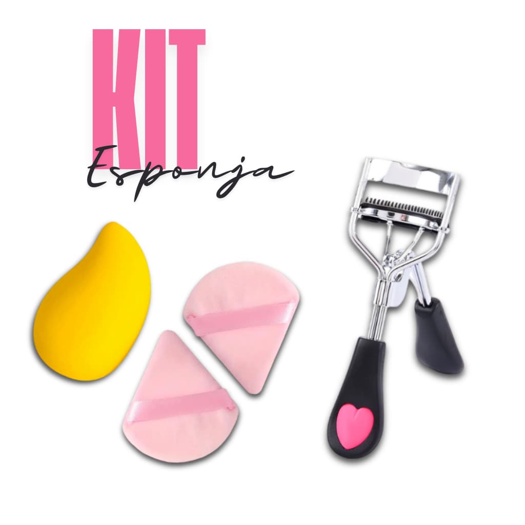 Kit Essencial de Maquiagem: Esponjas e Curvex – Beleza e Praticidade em um Só Pacote