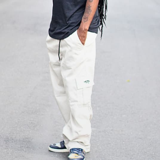 Calça Cargo Tupac Masculino Larga Sarja Premium