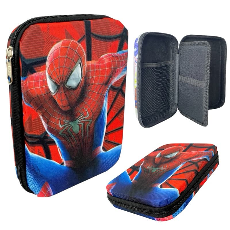 ESTOJO BOX 100 PENS ORGANIZADOR SPIDER MAN HOMEM ARANHA INFANTIL ESCOLAR MENINO