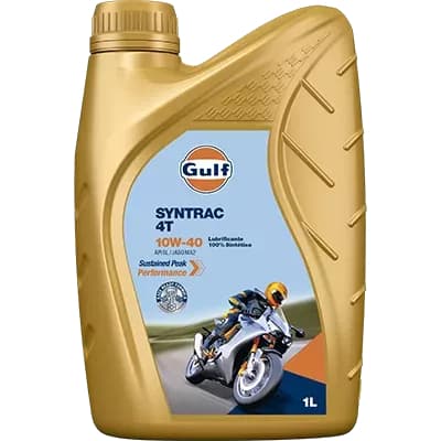 Óleo de Motor Gulf Syntrac 4T 10W40 SL Sintéticop 1L - M0áxima Proteção e Desempenho