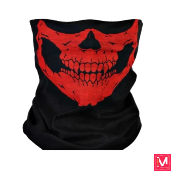 Balaclava Esqueleto Caveira Cor Vermelha Promoção Bike Moto Halloween Crânio