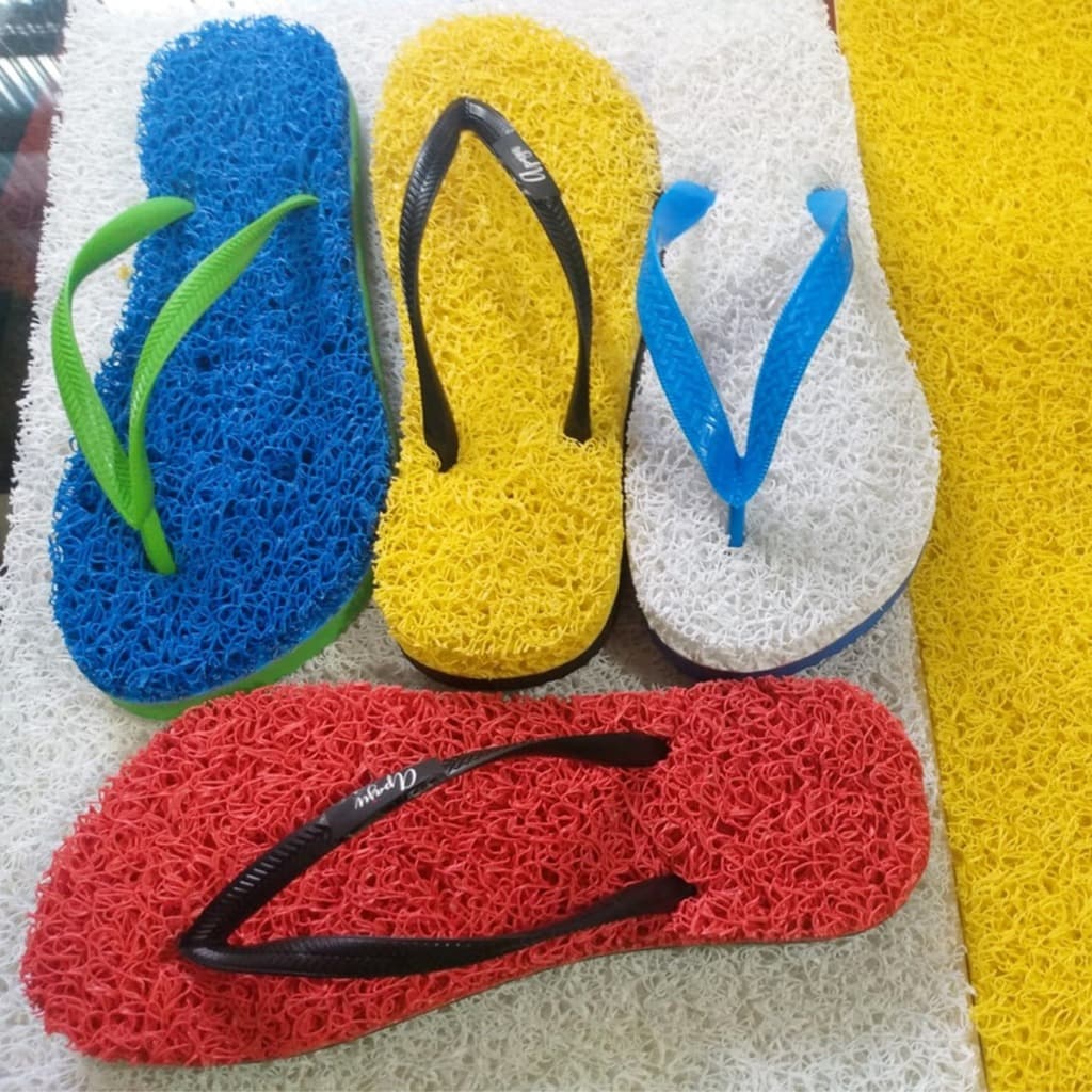 Chinelos Apaju, vinil( capacho) com borracha SBR 100% grande.